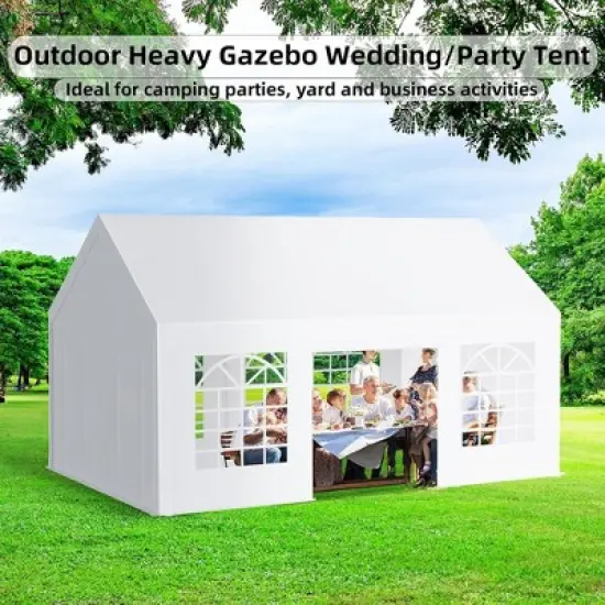 arty Tent Heavy Duty Wedding Canopy W/ Removable Sidewall & Storage Bag image {2}