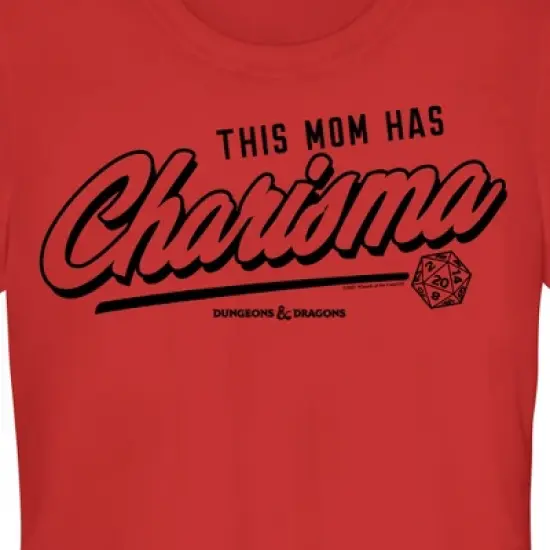 Junior's Dungeons & Dragons This Mom Has Charisma T-Shirt image {1}