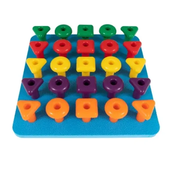 edxeducation Stacking Shape Pegs & Pegboard Set image {3}