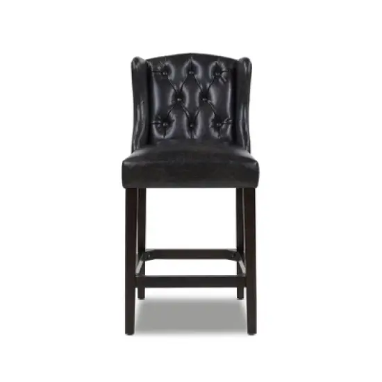 Jennifer Taylor Home Richmond 26" Armless Wingback Tufted Counter Height Bar Stool image {5}