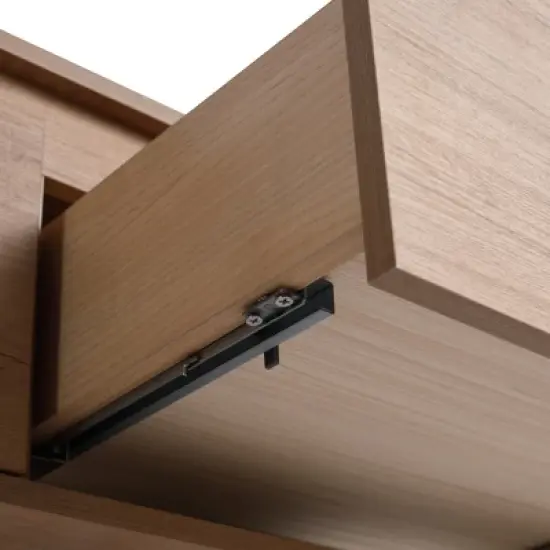 ChicFurnit Bathroom Vanity 60 Inch Floating Vanity with Soft Close Drawer for Bathroom, Brown, 58.69"*17.94"*11" image {3}