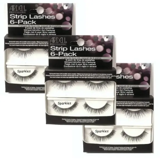 Ardell Strip Lashes 6 Pack- Sparkles #60074 (3 Pack) image {2}