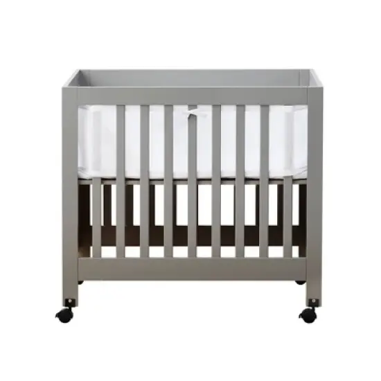 BreathableBaby Breathable Mesh Crib Liner - Classic Collection - White - For Mini/Portable Cribs image {2}