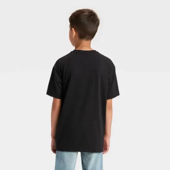 Boys' Gudetama Burger Oversized Short Sleeve Graphic T-Shirt - Black image {1}