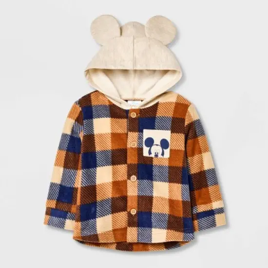 Baby Boys' Disney Mickey Flannel Top and Bottom Set - Blue image {2}
