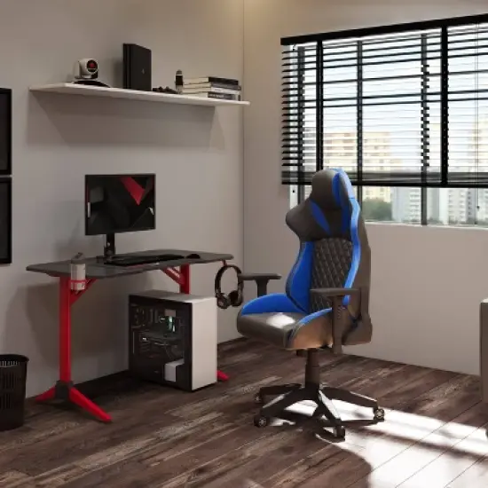 Nightshade Gaming Chair Black and Blue - CorLiving image {1}