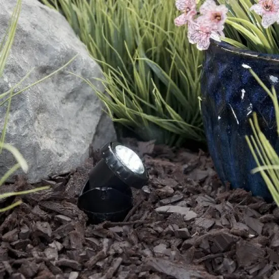 LED Submersible Light with Photocell & Transformer - Alpine Corporation: Weather-Resistant, Electric Powered Landscape Ground Spotlight image {2}