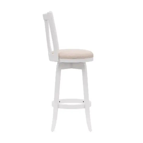 30" Savana Wood Bar Height Swivel Stool White - Hillsdale Furniture image {6}