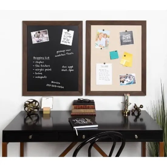 29" x 23" Beatrice Chalkboard Walnut Brown - DesignOvation image {4}