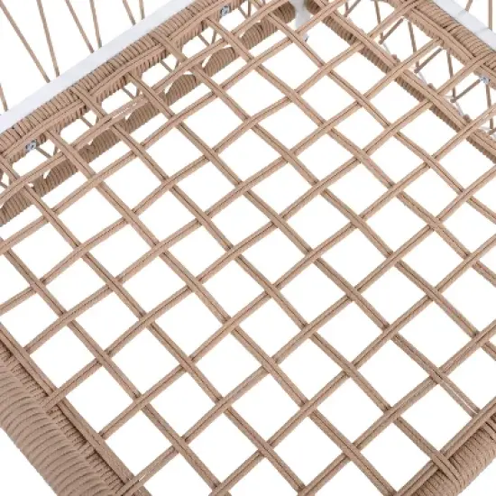 FIONECA 3-Piece Bohemian Outdoor Lounge Set &uml;C 2 Rope-Woven Chairs & Glass-Top Table with Waterproof Cushions, Patio/Garden/Poolside image {12}