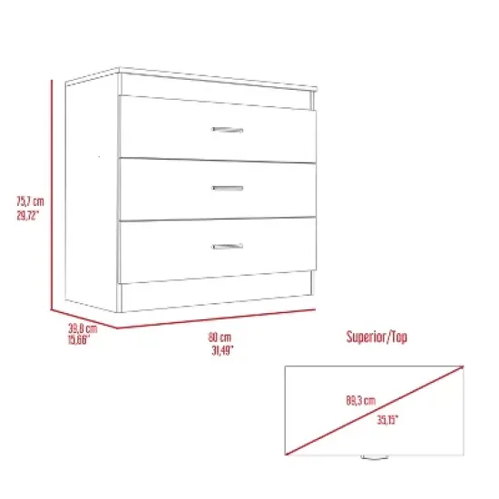Maliang 3-Drawer Dresser, Black image {4}