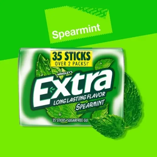 Extra Sugar-Free Spearmint Sugar Free Chewing Gum - 35ct image {2}