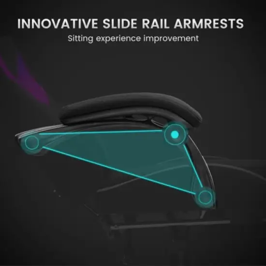 GTPLAYER RGB Ergonomic Gaming Chair with Footrest, Lumbar Support, Breathable Computer Chair with Pocket Spring Cushion, Chairs for Adults image {6}