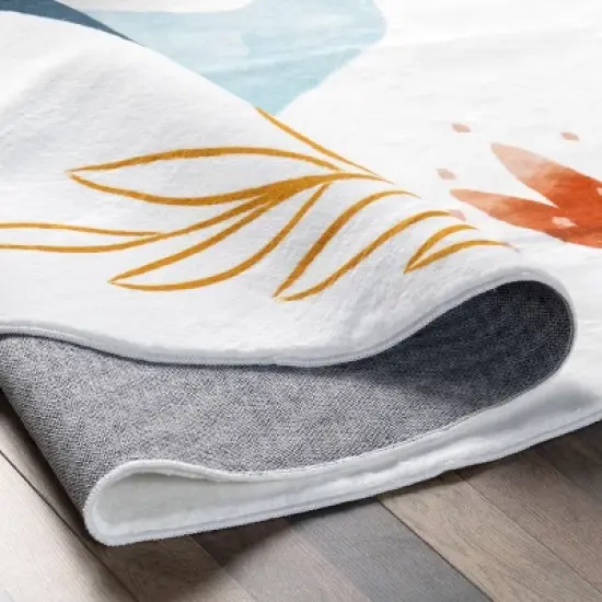 nuLOOM Elain Cheerful Elephant Machine Washable Kids Area Rug image {3}