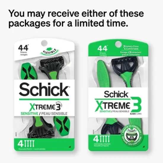 Schick Xtreme 3 Sensitive Razor - 4ct image {10}