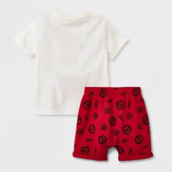 Toddler Boys' Marvel Spider-Man Solid Top and Bottom Set image {1}