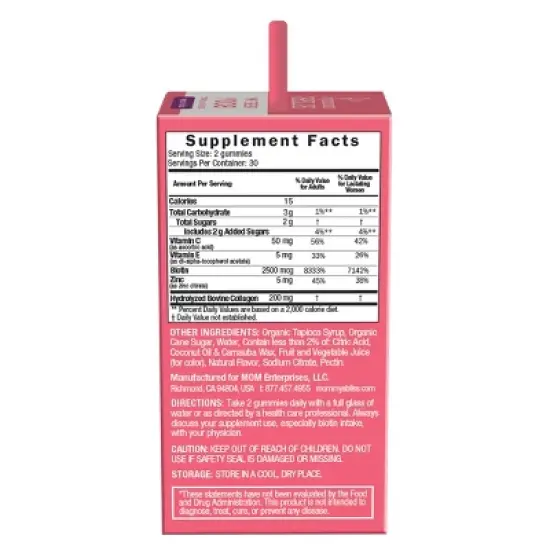 Mommy's Bliss Reset My Body with Biotin + Collagen Gummies - 60ct image {3}