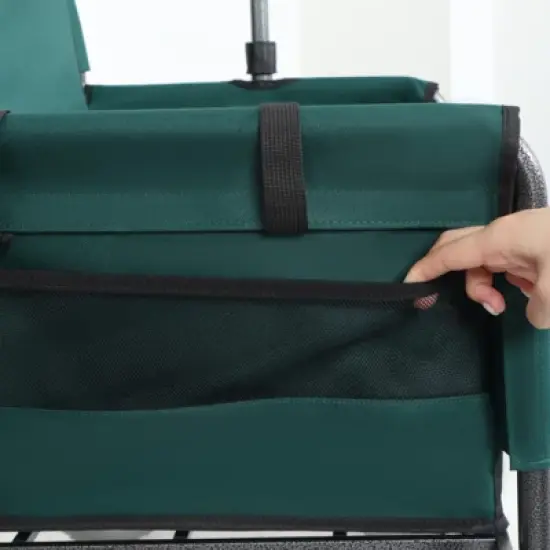 YONWAY 3-in-1 Folding Wagon with Bench Seat, 500lbs Heavy Duty Capacity & 9x4 All-Terrain Beach Tires - Perfect for Camping, Beach,Parks image {14}