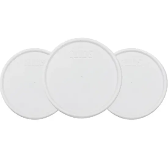 iLIDS 3pk Wide Mouth Storage Lid - White: Polypropylene, Dishwasher-Safe, Cold Beverage Jar Accessories image {5}