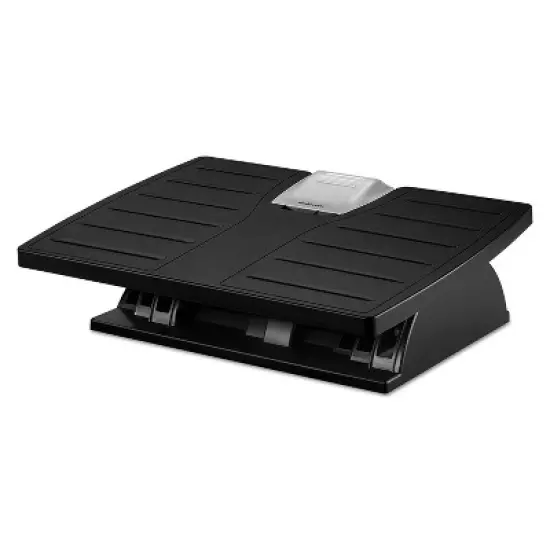 Fellowes Adjustable Locking Footrest w/Microban 17 1/2 x 13 1/8 x 5 5/8 Black/Silver 8035001 image {2}