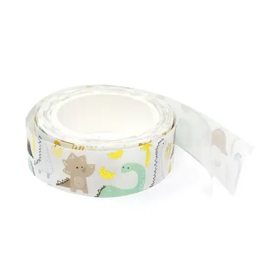 Wrapables Gold and Silver Foil Washi Masking Tape, Dinosaurs, 15mm x 5M image {2}