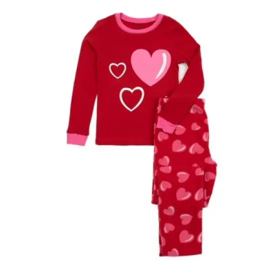 Leveret Kids Cotton Top and Fleece Pants Pajamas image {4}