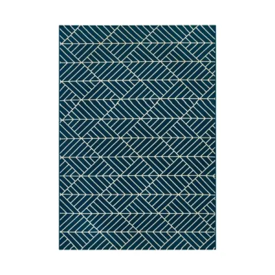 Zig Zag Geo Outdoor Rug Teal - Project 62&trade; image {5}