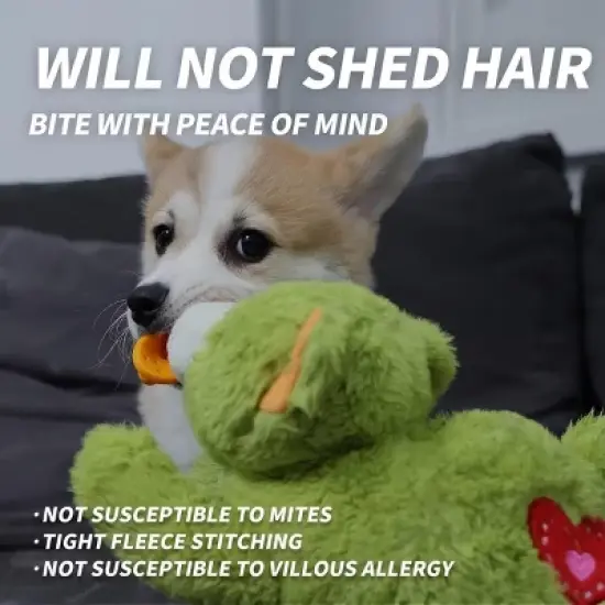 Allforpaws Dog Toys, Puppy Soothing Heartbeat Warm Bear Comfort Dog Sleep Aid Plush Toy, Pacifier Buddy, Green image {4}