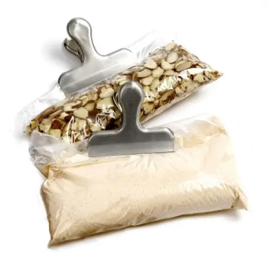 Norpro Stainless Steel Food Storage Mini Bag Clips - 4 Pack image {1}