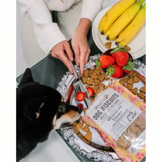 Dexypaws Strawberry, Banana & Coconut Dog Biscuits 12oz - Natural Pet Treats image {1}