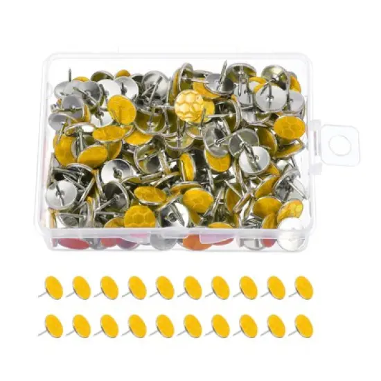 Unique Bargains Hiking Hunting Camping Trail Marking Glow Reflective Tacks 200 Pcs image {8}