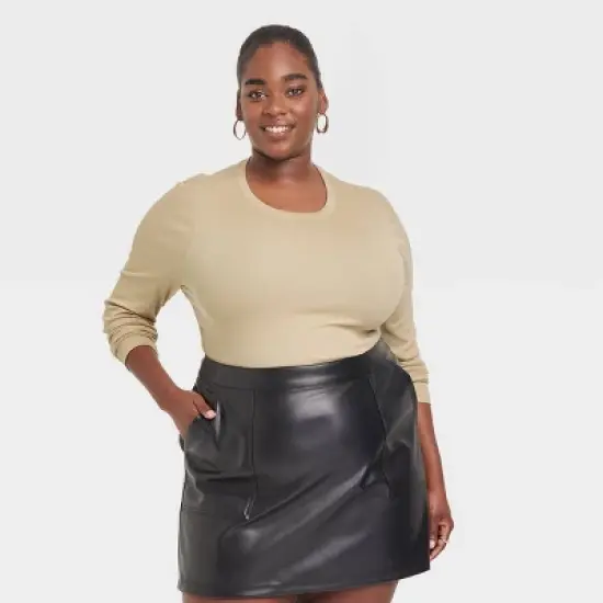 Women's Long Sleeve Slim Fit Crewneck T-Shirt - A New Day&trade; image {12}