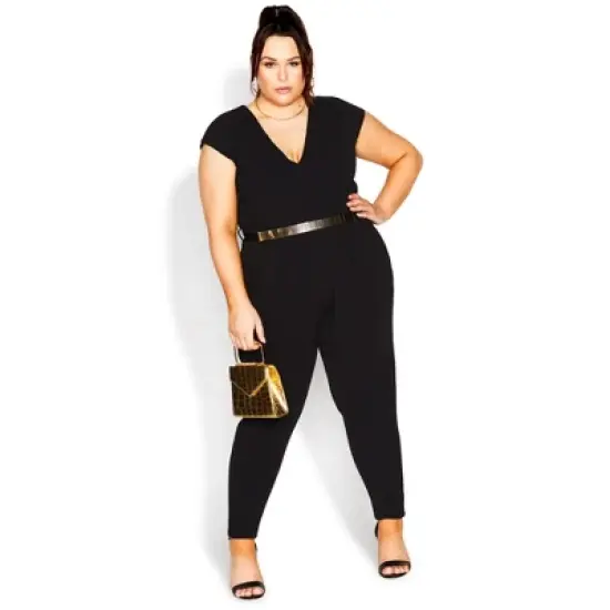 Women's Plus Size Evie Jumpsuit - black | CITY CHIC image {5}