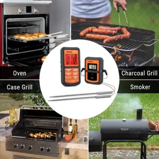 ThermoPro TP08BW Remote Meat Thermometer Digital Grill Smoker BBQ Thermometer with Two Probes image {3}