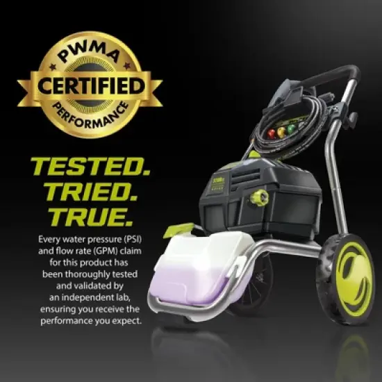 Sun Joe Electric Pressure Washer, Portable Power Tool with Quick Connect Tips and Onboard Detergent Tank - Cleans Patios, Decks and Sidewalks, SPX4800 image {2}