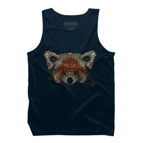 Men's Design By Humans Red Panda Face By LetterQ Tank Top image {5}