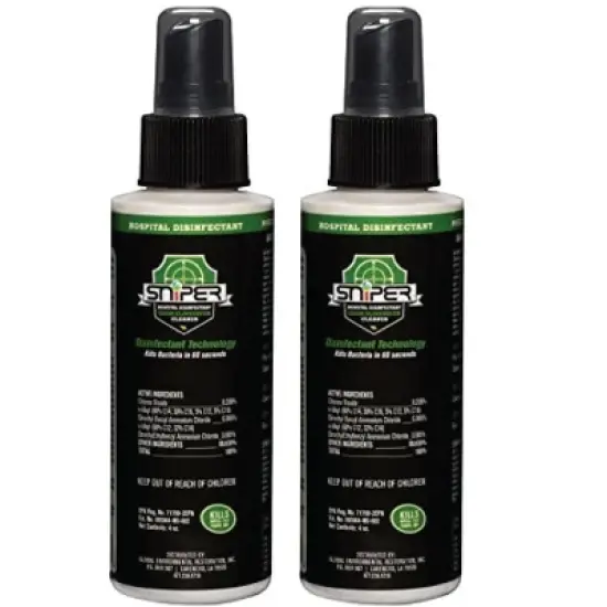 SNiPER Hospital Disinfectant, Odor Eliminator & All-Purpose Cleaner, 4 Fluid Ounce Spray image {4}