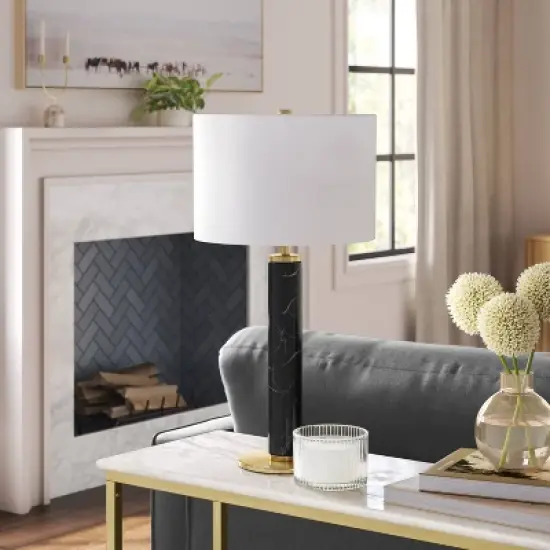 Faux Marble Stick Table Lamp - Threshold&trade; image {2}