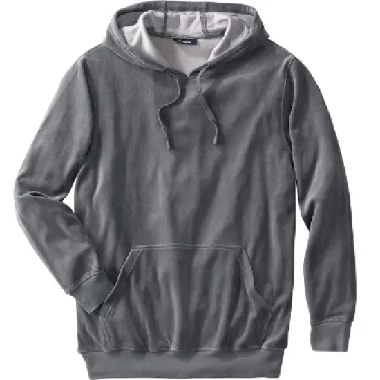 KingSize Men's Big & Tall Velour Long-Sleeve Pullover Hoodie image {4}