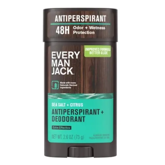 Every Man Jack Men's Solid Antiperspirant & Deodorant Sea Salt - 2.6oz image {1}