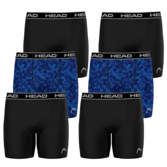 Head 6 Pack Men's Athletic Boxer Briefs Breathable Stretch No Fly Tagless Underwear image {6}