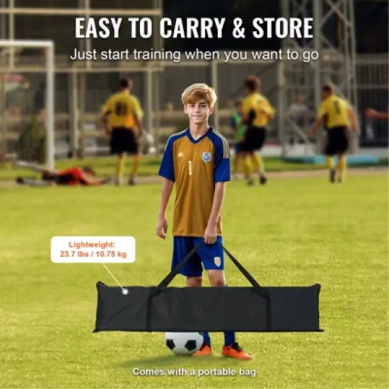 VEVOR Soccer Rebounder Net,12x6FT Iron Soccer Training Equipment,Sports Football Training Gift with Portable Bag,Volleyball Rebounder Wall Perfect image {5}