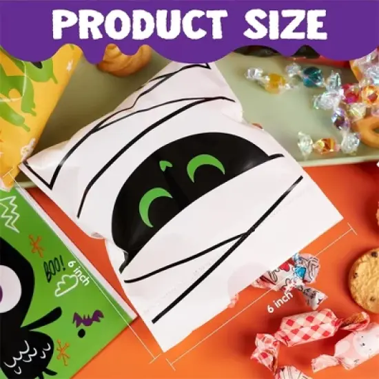 Joyfy 108 PCS Mini Halloween Drawstring Candy Bag, Party Favors Supplies, Goodie Trick or Treat Bag with 9 Character Designs for kids Classroom Gifts image {4}