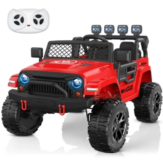 ANPABO 24 V 4WD Truck Two Seater With Parent Remote Control And Bluetooth Music Player 3-8 Years Old image {4}