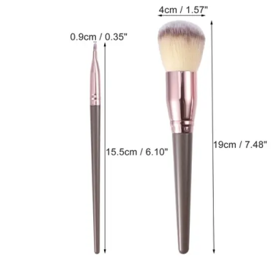 Unique Bargains Makeup Brush Sponge Kit Purple 15 Pcs image {1}