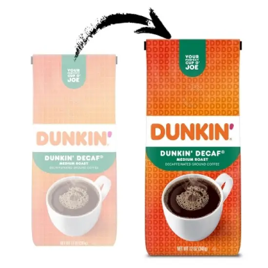 Dunkin' Dunkin' Decaf Medium Roast Ground Coffee - 12oz image {1}