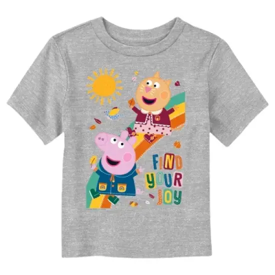 Toddler's Peppa Pig Find Your Joy Embroidery T-Shirt image {2}