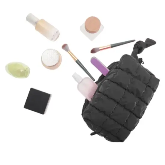 Unique Bargains Quilted Makeup Bag 1 Pc image {2}