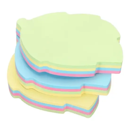 Unique Bargains Bright Colorful Cute  Leaf Shape Self-Stick Memo Pads 100 Sheets/Pad image {5}