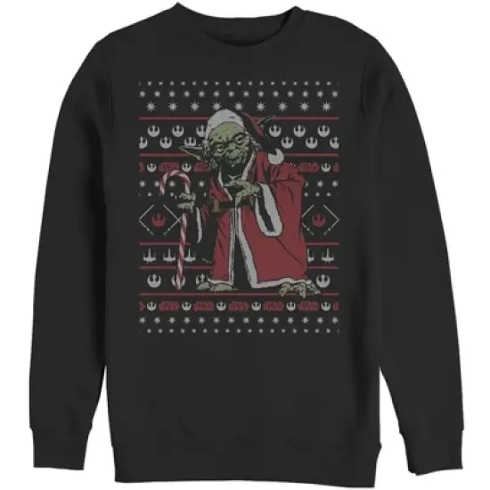 Men's Star Wars Ugly Christmas Santa Yoda Sweatshirt image {2}
